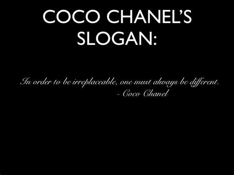 chanel brand slogan.